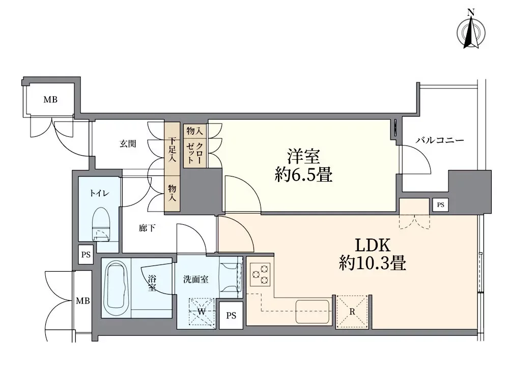 淀屋橋アップルタワーレジデンス 間取り図例