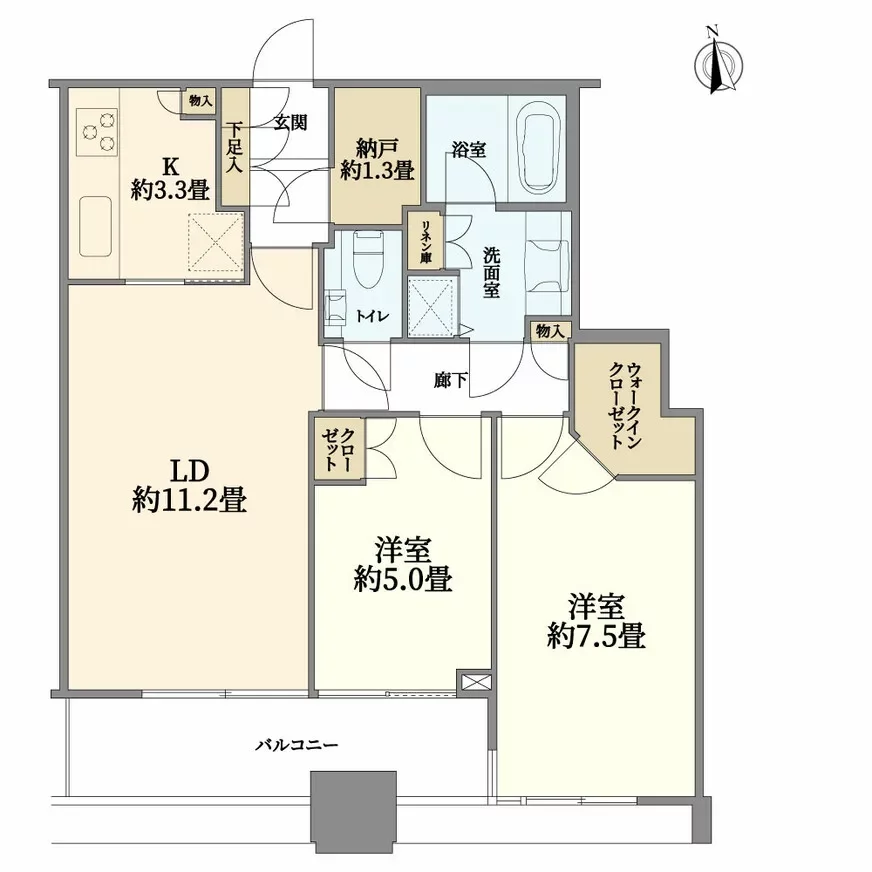 芝パークタワー 間取り図例