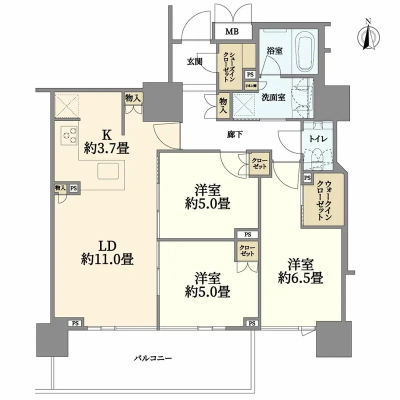 ベイサイドタワー晴海 間取り図例