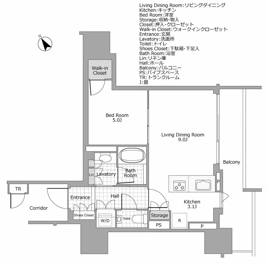 ブランズ愛宕虎ノ門 間取り図例