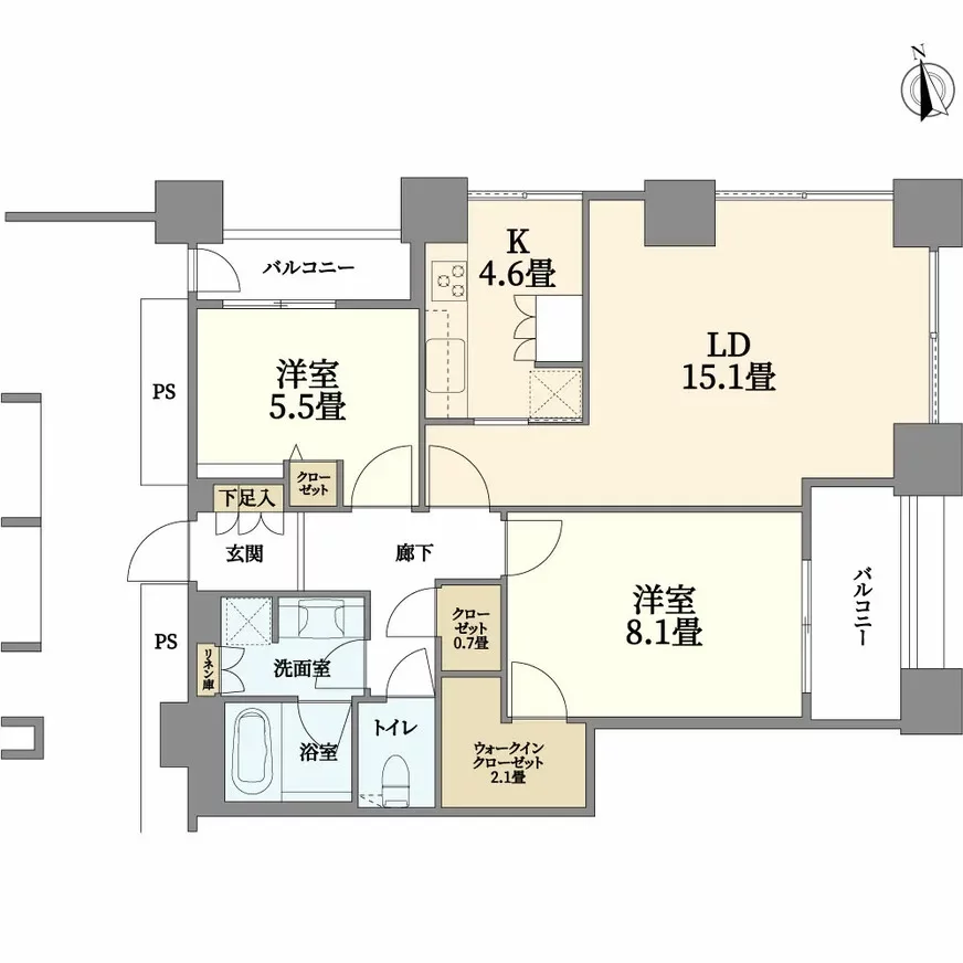 東京シーサウスブランファーレ 間取り図例