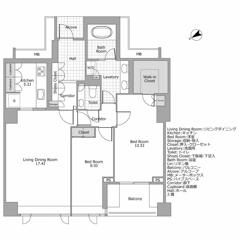 ザ・ハウス南麻布 間取り図例