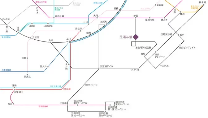 パークタワー芝浦ベイワードオーシャンウイングからの交通アクセス