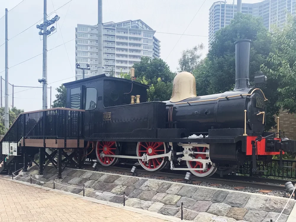 一般公開されている403号蒸気機関車の車両