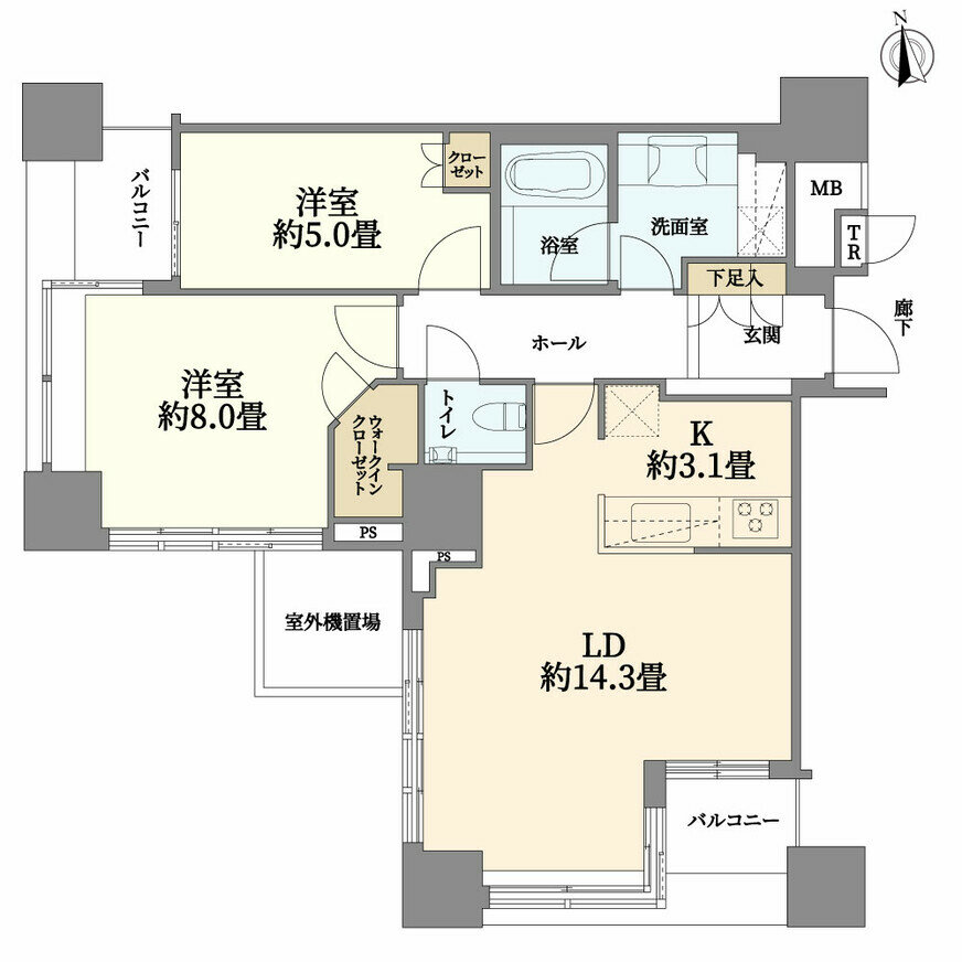 ザ・タワーズ台場 間取り図例