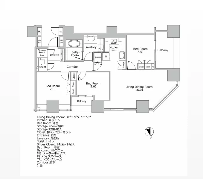 ザ・センター東京 間取り図例