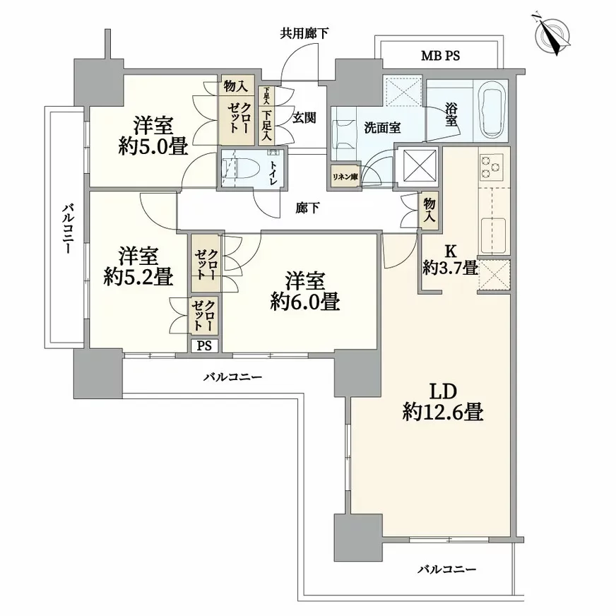 キャナルファーストタワーの間取り図例