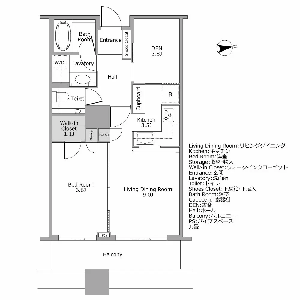 白金タワー 間取り図例