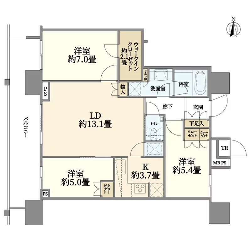 ザトヨスタワーの間取り図一例