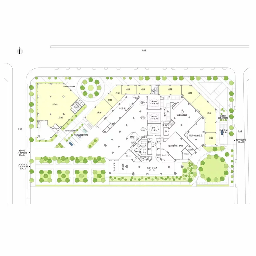 シティタワー品川敷地配置図