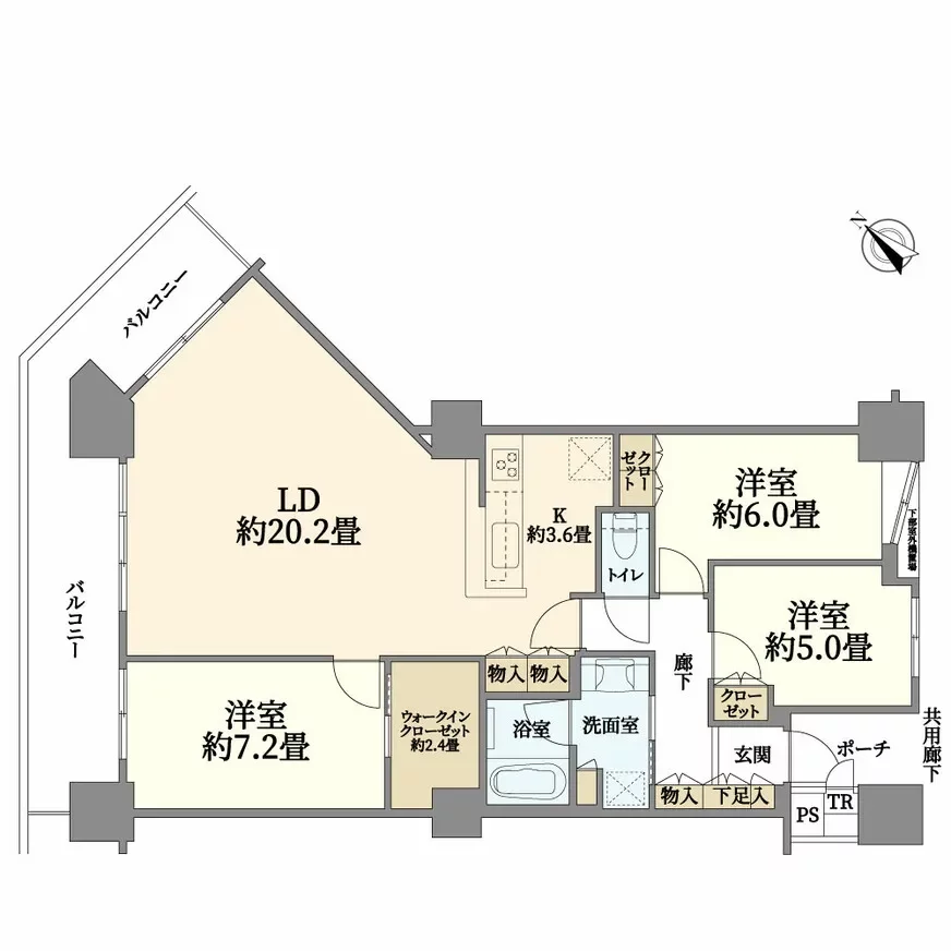 シティタワー品川間取り図例