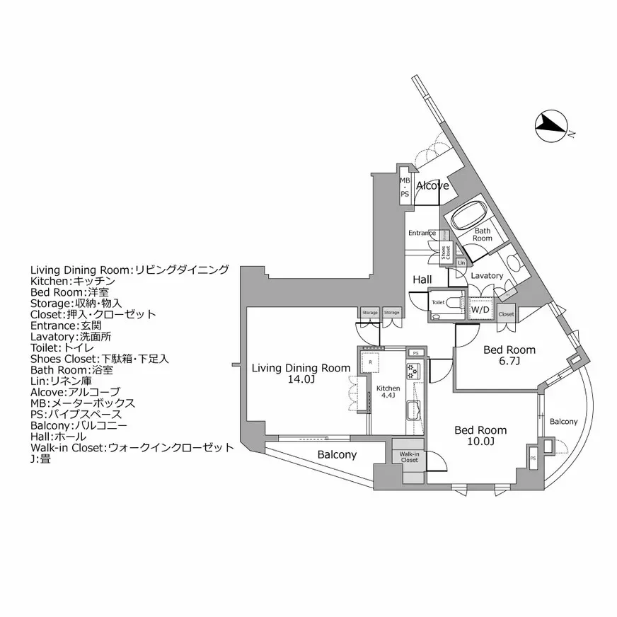 乃木坂パークハウス 間取り図例