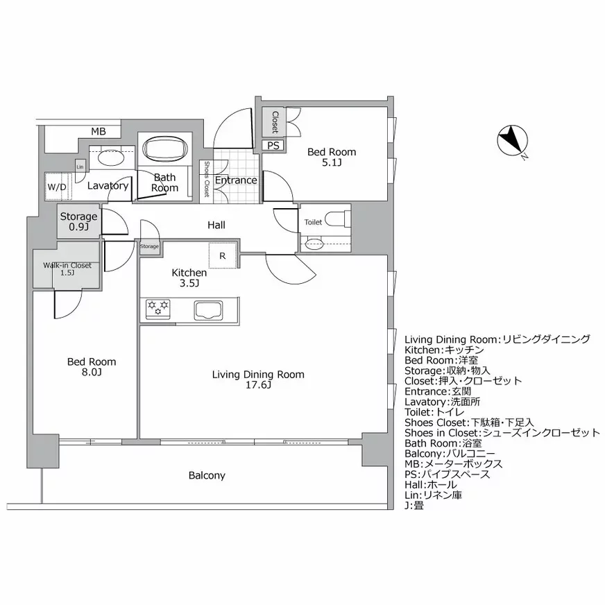 パークコート神宮前 間取り図例