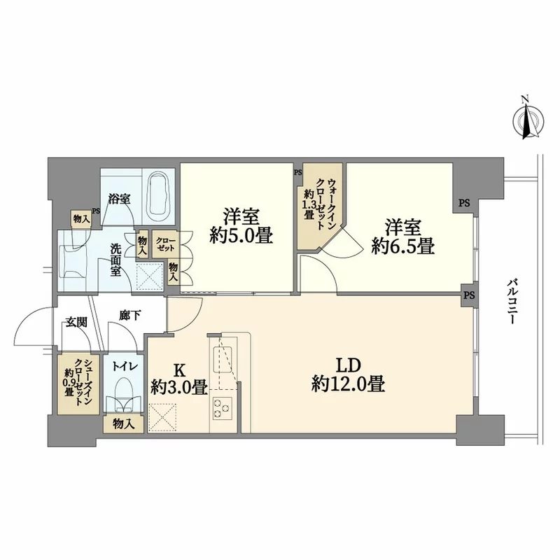 勝どきビュータワーの間取り図例