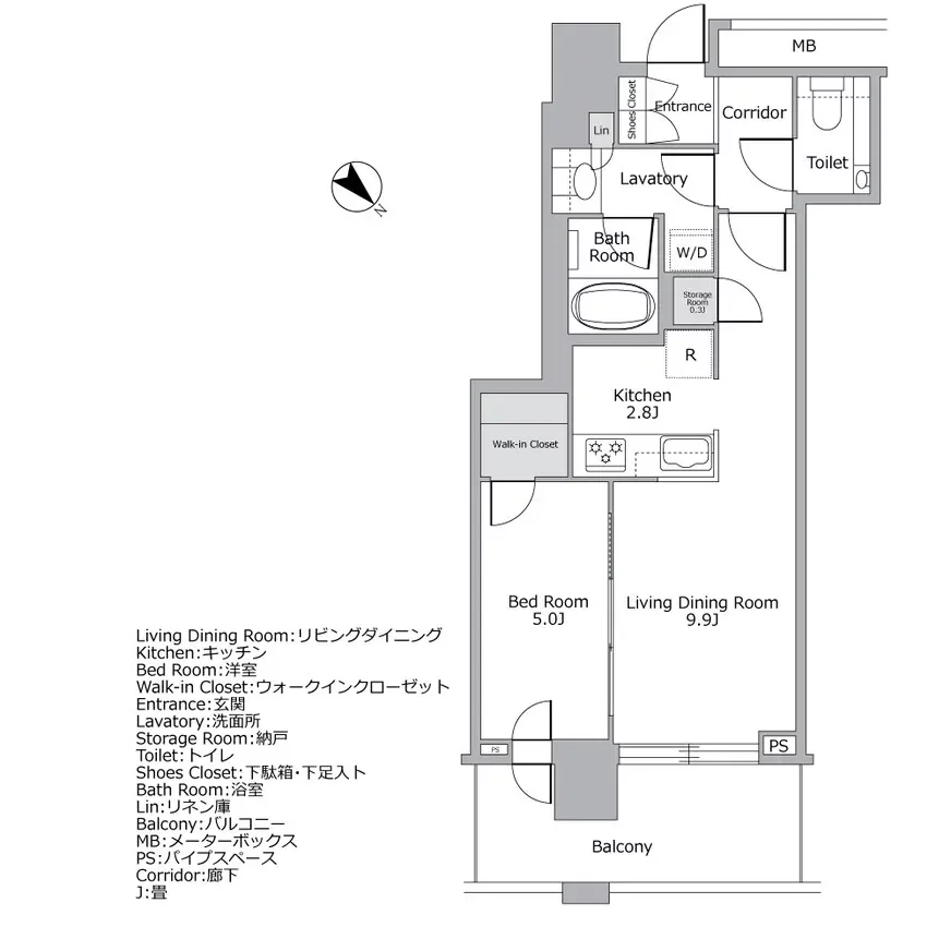 クロスエアタワーの間取り図例