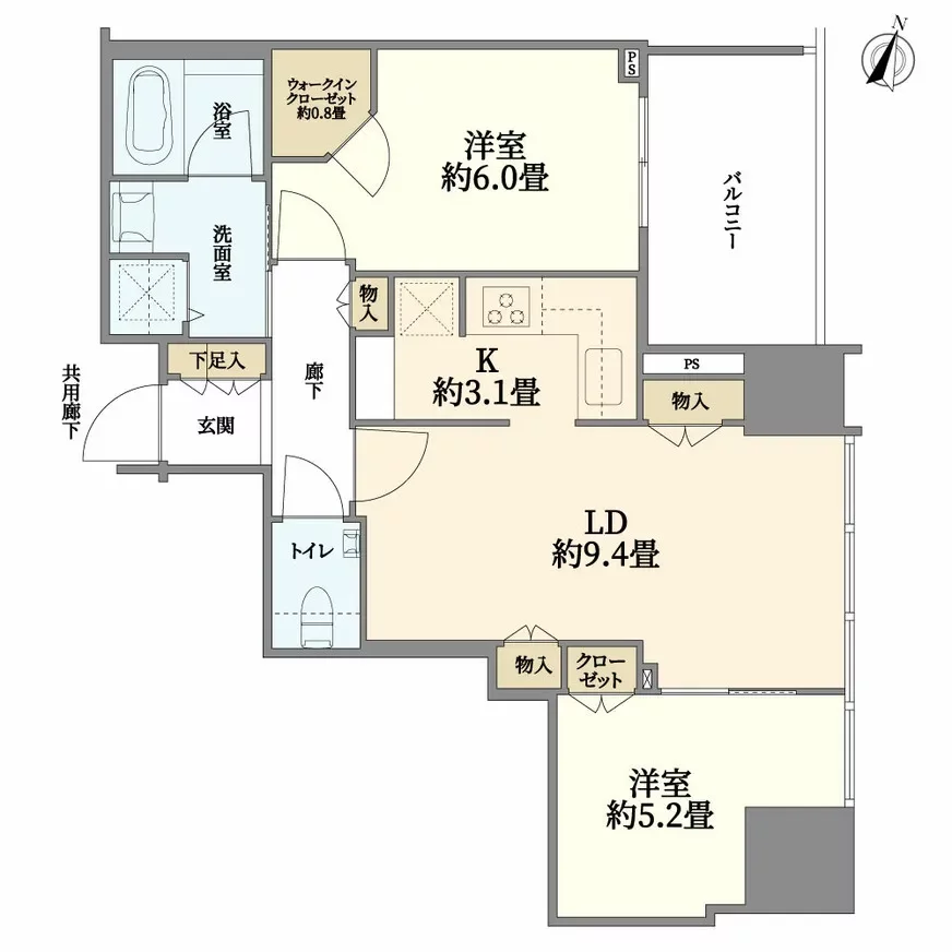 大崎ウエストシティタワーズ間取り図例