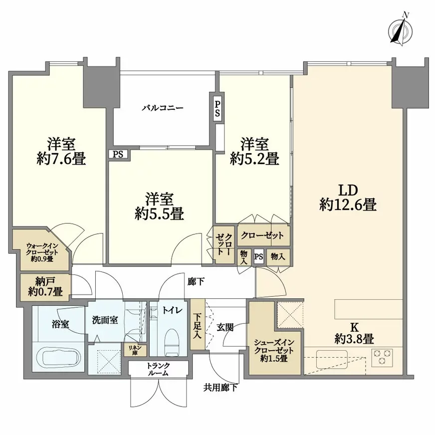 大崎ウエストシティタワーズ間取り図例