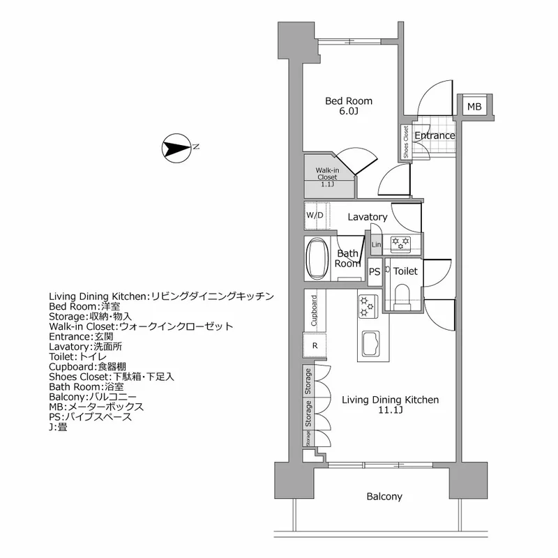 パークホームズ南麻布ザ・レジデンス 間取り図例