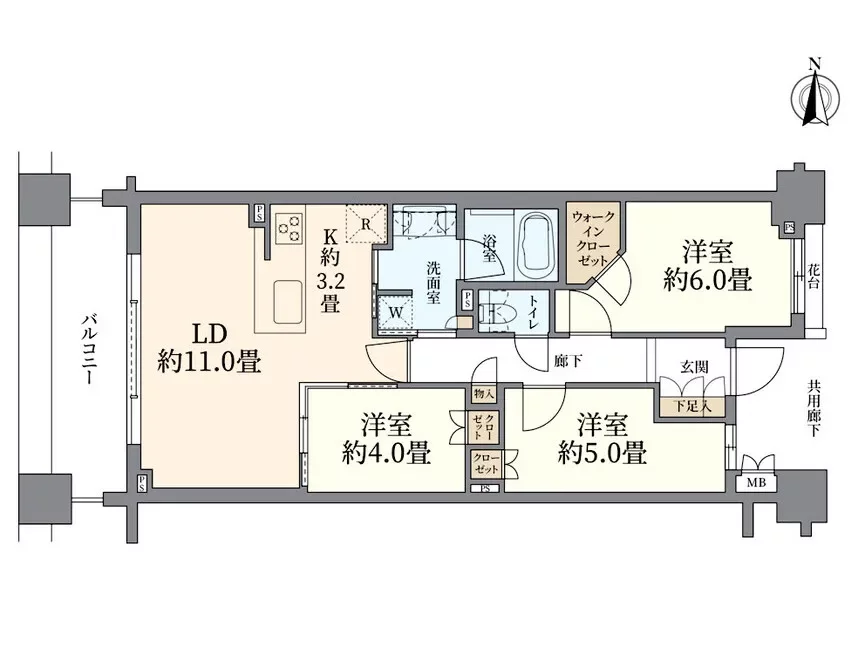 マジェスティハウス新宿御苑パークナード 間取り図例