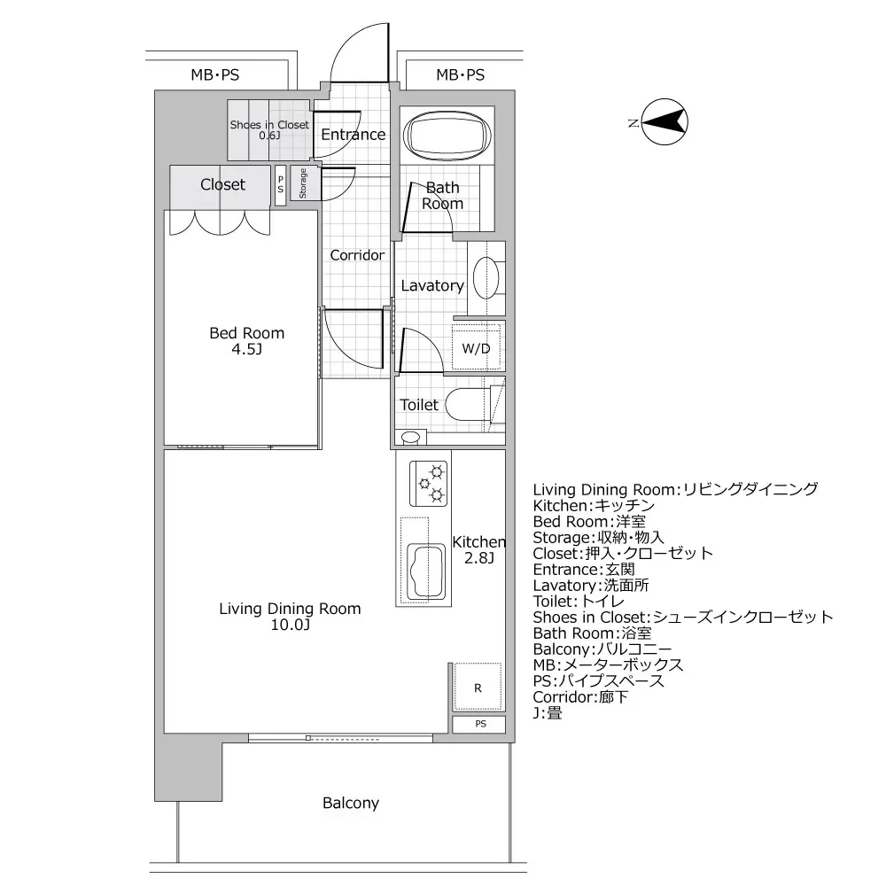 グランドメゾン白金の杜ザタワー 間取り図例