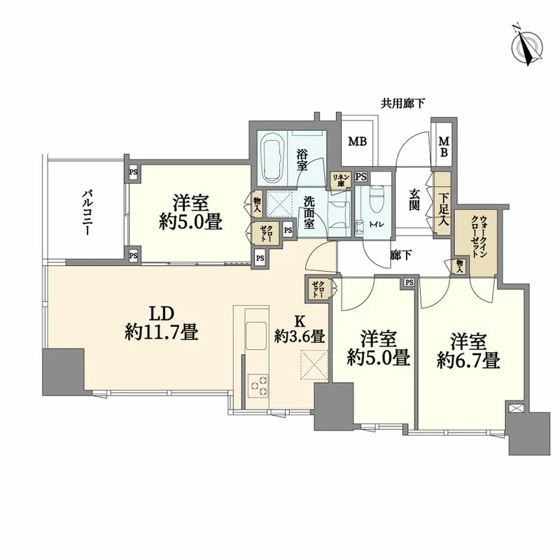 東京ベイシティタワー 間取り図例