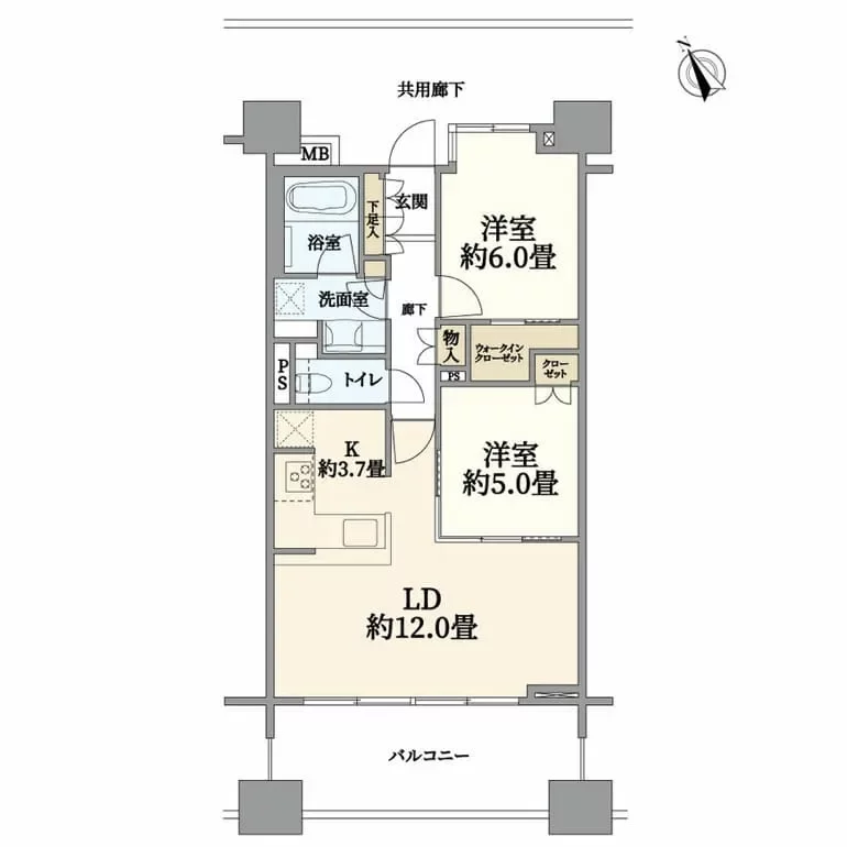 クレイヴィアタワー目黒不動前 間取り図例