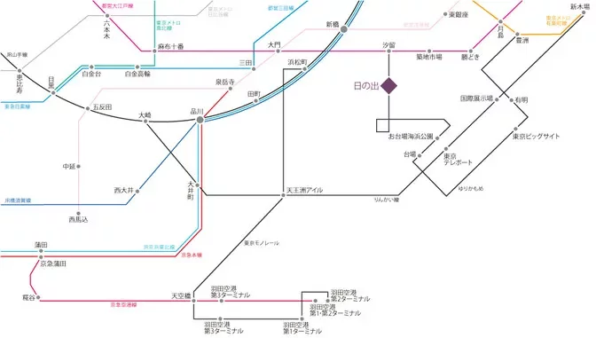 グローバルフロントタワーからの交通アクセス