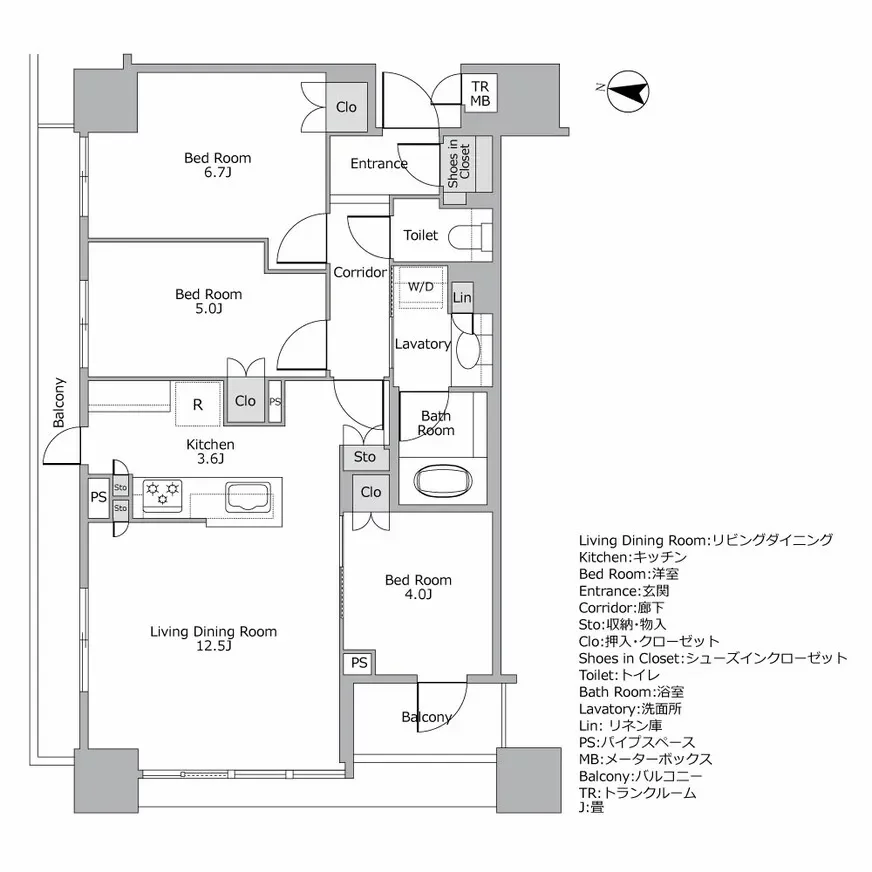 ノースレジデンス間取り図例