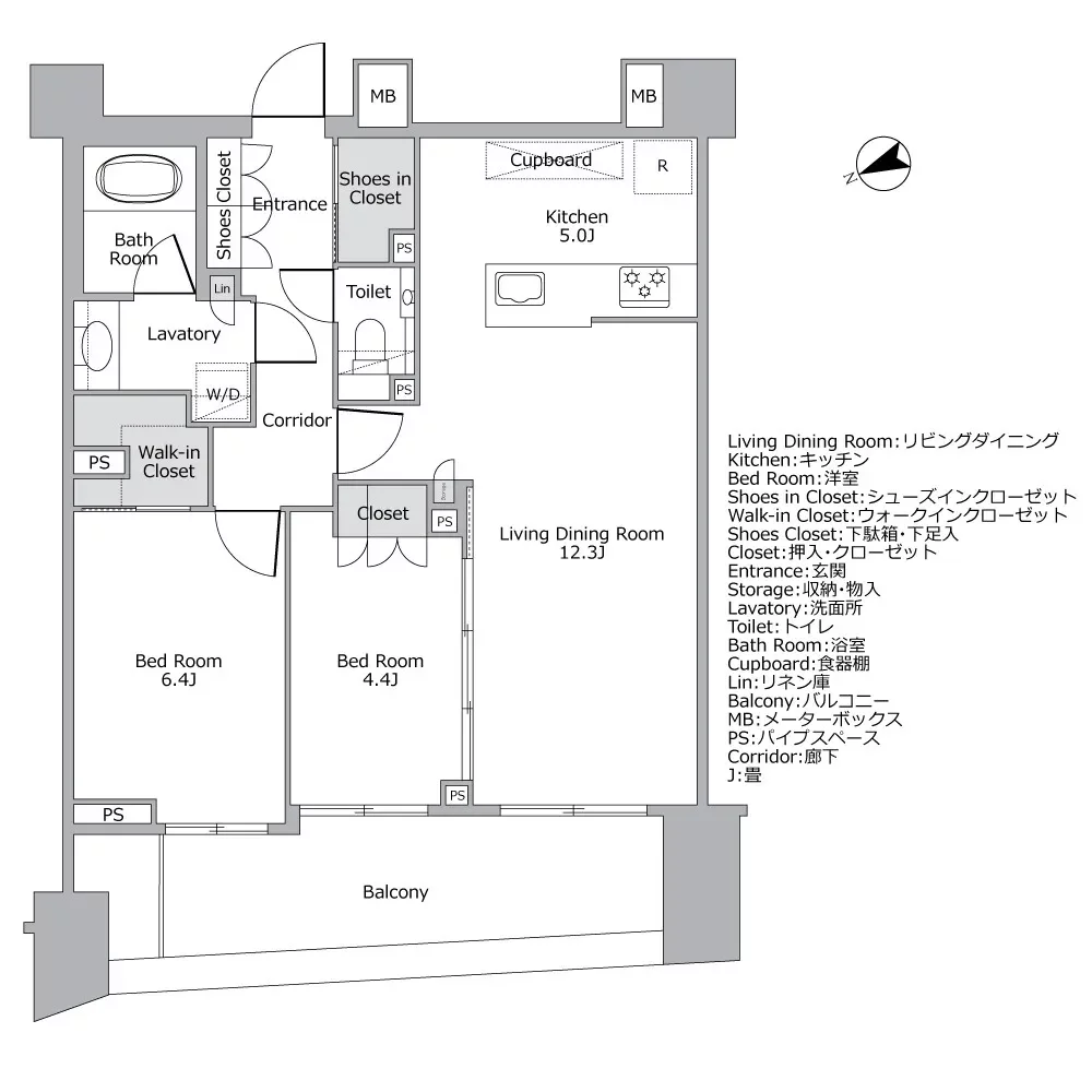 ザコノエ代官山 間取り図例