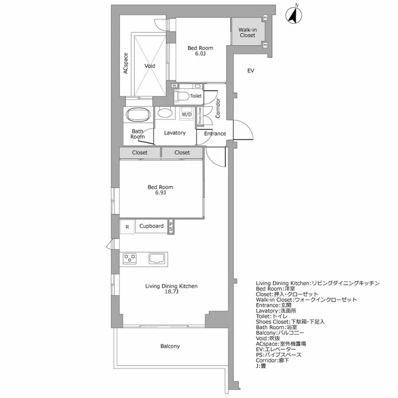 ロイヤルシーズン南麻布 間取り図例