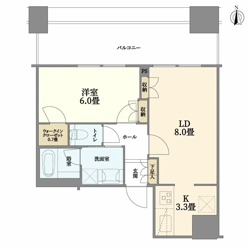 クレストプライムタワー芝 間取り図例