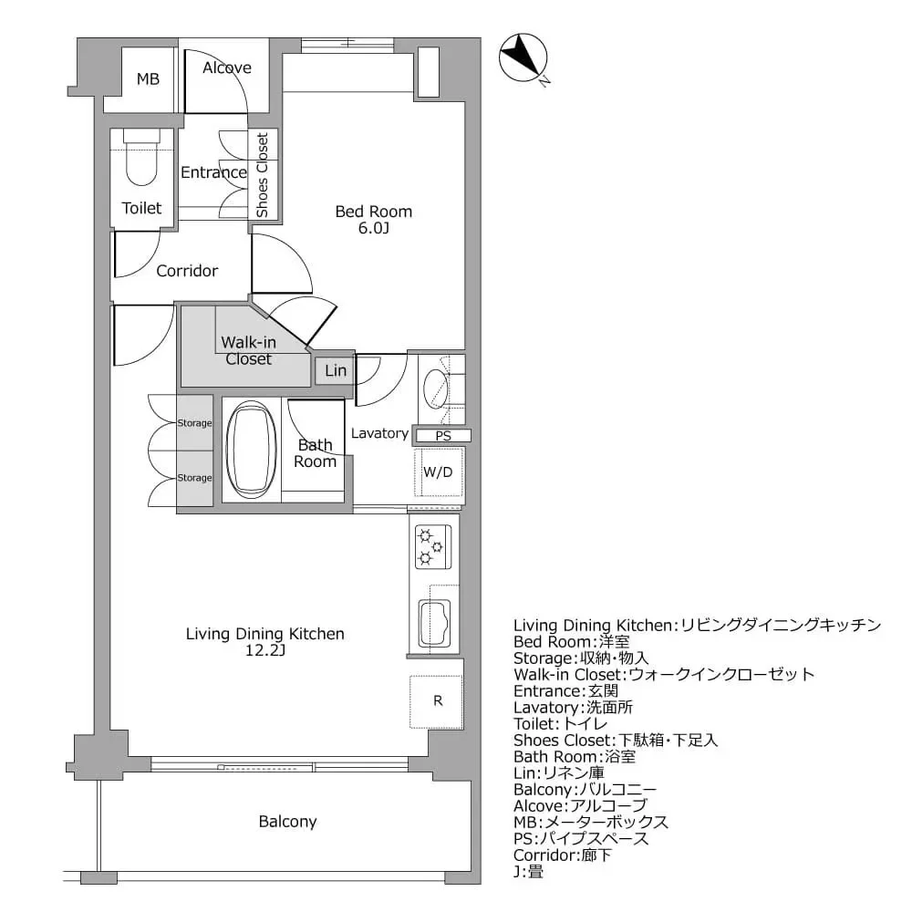 小石川ザ・レジデンス 間取り図例