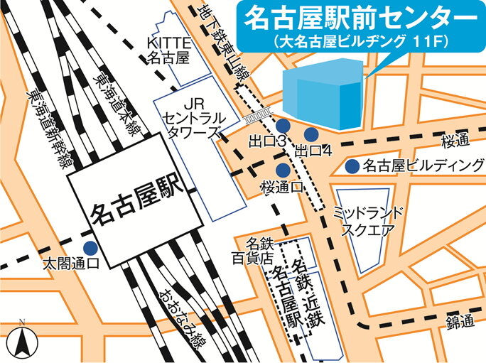 名古屋駅前センター地図