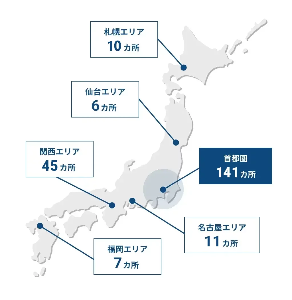 国内ネットワーク220ヶ所