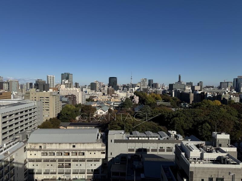 ◆バルコニーからの眺望◆ ～東京スカイツリー、靖国神社を一望できるお部屋位置です～